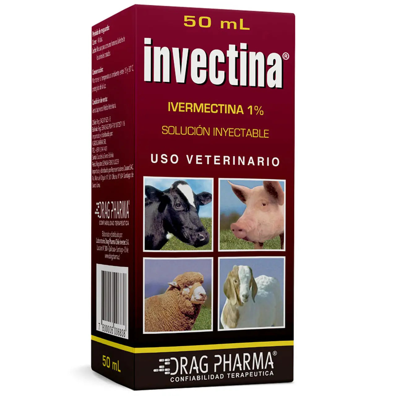 INVECTINA® Antiparasitario de amplio espectro 50 ML Solución inyectable.