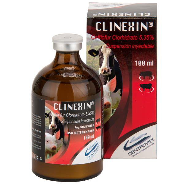 CLINEXIN 100ML - CEFTIOFUR CLORHIDRATO5.35% INY - CENTROVET