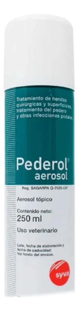 PEDEROL 250 ML AEROSOL TOPICO - CLORTETRACICLINA CLORHIDRATO