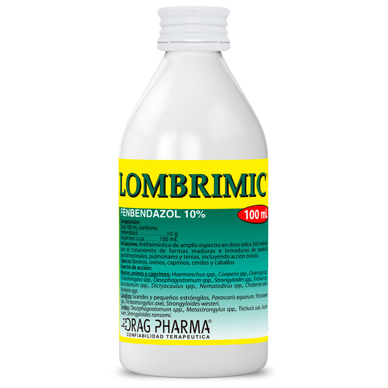 LOMBRIMIC 100 ML - FENBENDAZOL 10% - DRAGPHARMA