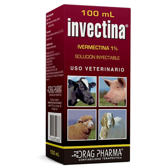 INVECTINA 100 ML - INVERMECTINA 1% INYECTABLE - DRAGPHARMA
