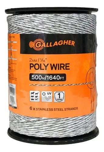 Cable Poly Cerco Eléctrico  2mm 500m Gallagher