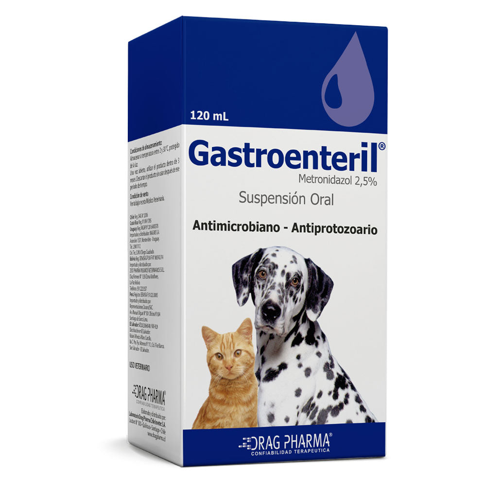GASTROENTERIL 120 ML - METRONIDAZOL 2.5% - DRAGPHARMA