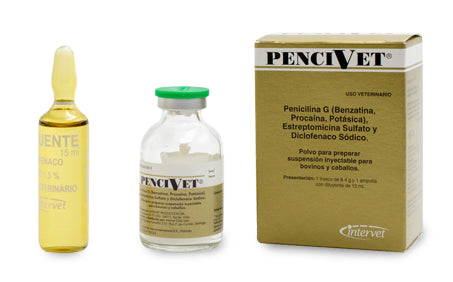 PENCIVET ®Antibióticos Inyectables x 3 frascos