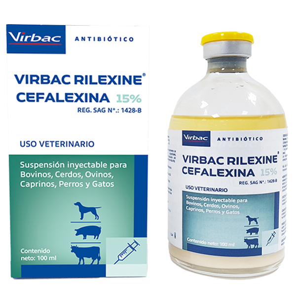 VIRBAC RILEXINE 100 ML INY - CEFALEXINA 15% - VIRBAC