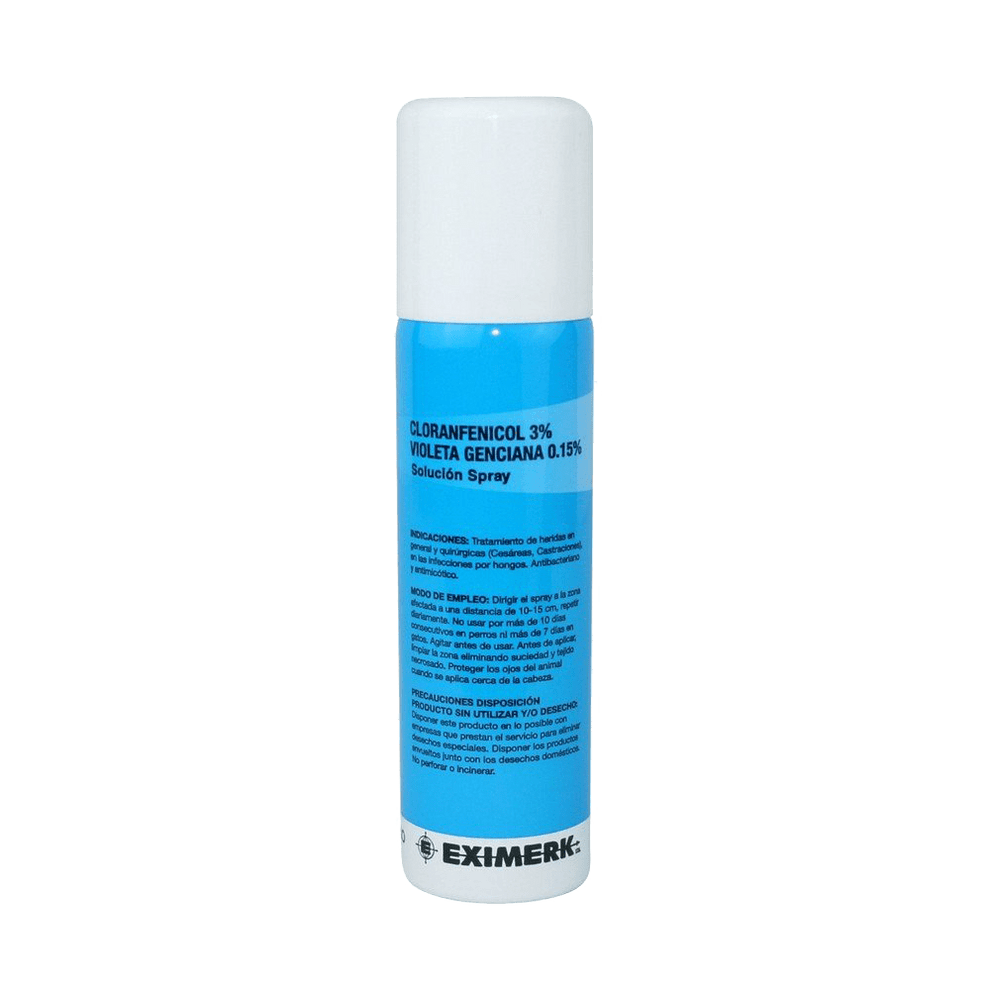CLORANFENICOL 3% - VIOLETA GENCIANA 0.15% SPRAY - EXIMERK – Alimentos y ...