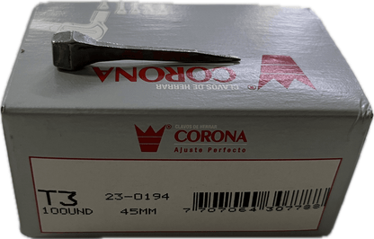 Clavos Corona ACERO  T3 (caja de 100 unidades)